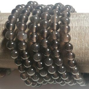 6mm Ice Obsidian Bracelets